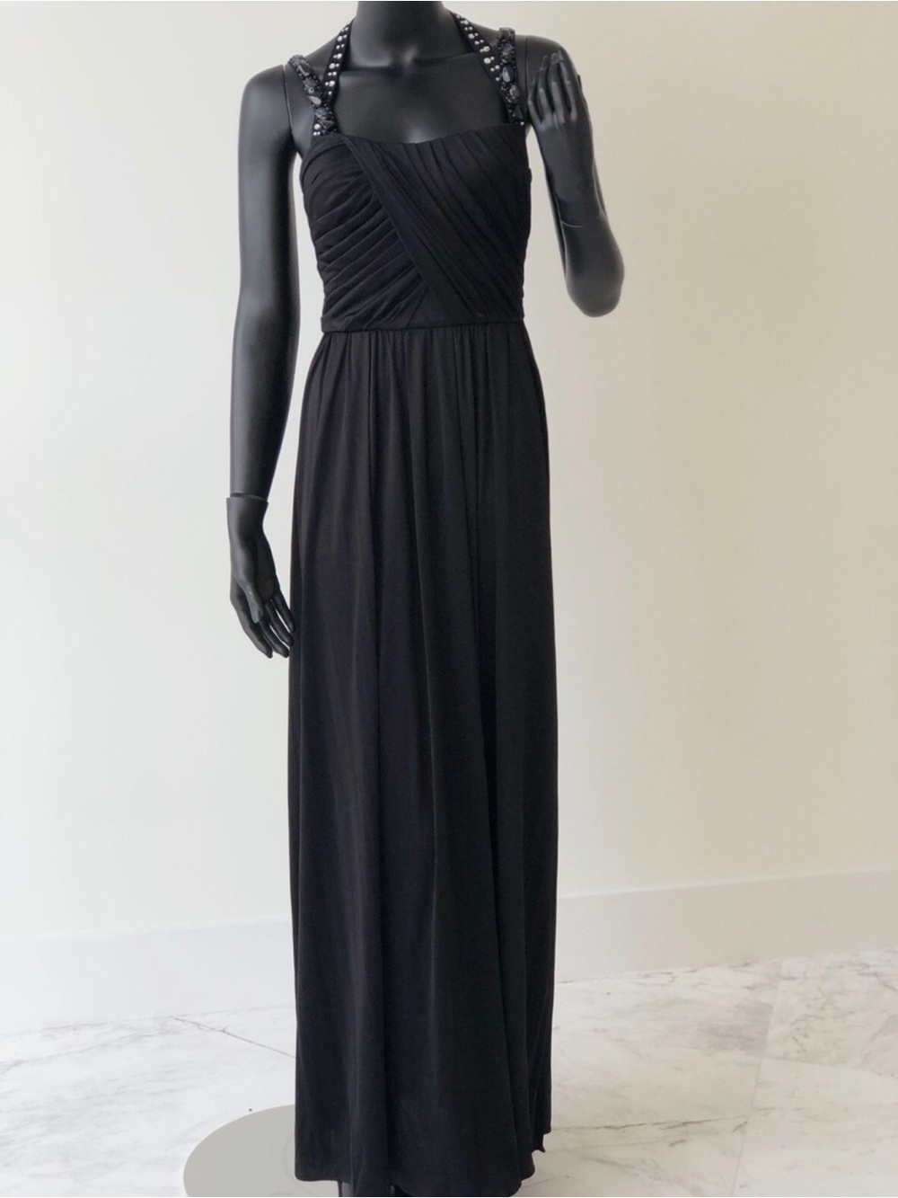 Blumarine crystal encrusted long dress gown sexy cut sz 40